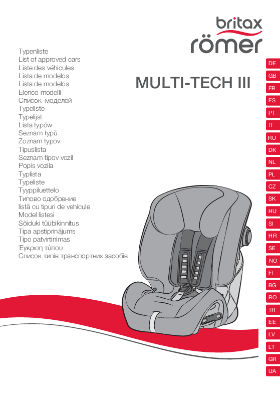 Vehículos homologados Multi-Tech III