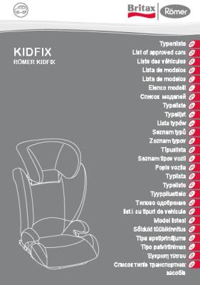 Vehiculos homologados con RÖMER KIDFIX